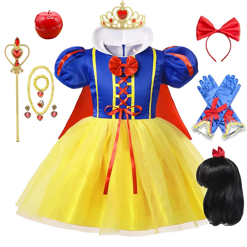 Cosplay Prop Bow - Sukienka Królewny Śnieżki dla Dziewczynki z