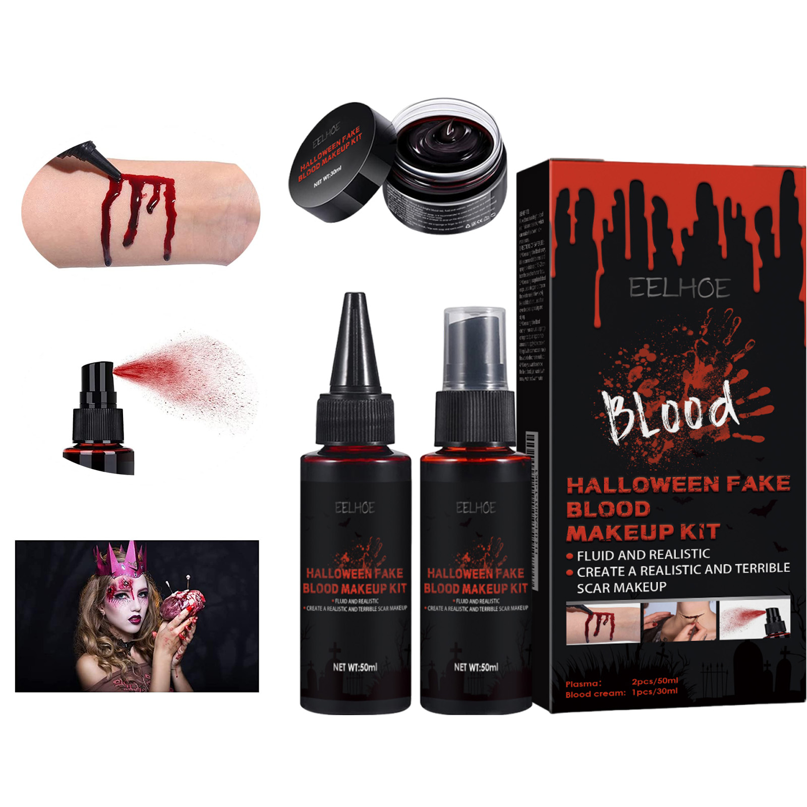 Body Paint Sfx - Zestaw do makijażu na Halloween z