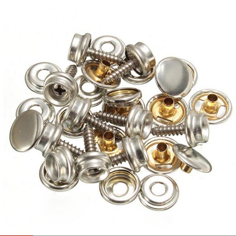 Snap Fastener Set - 10-zestaw zatrzasków ze stali nierdzewnej Namiot