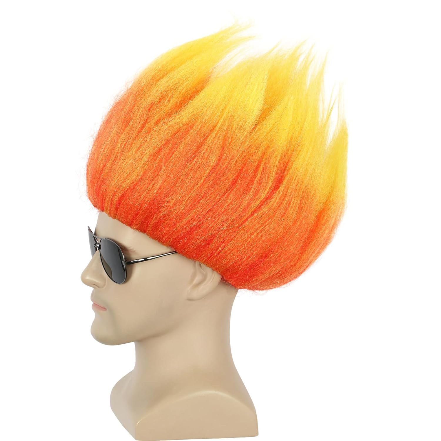 Cosplay Flame Prop - Krótka pomarańczowa peruka kolczasta peruka Anime