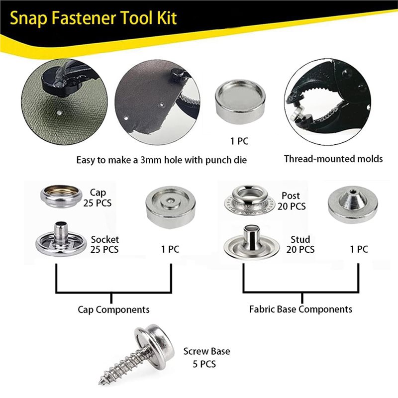 Zestaw narzędzi do zatrzasków  – Snap Plier Setter recenzja i cena
