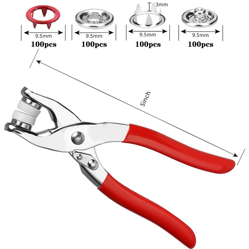 100-zestaw szczypiec zatrzasko – Snap Fastener Set recenzja i cena