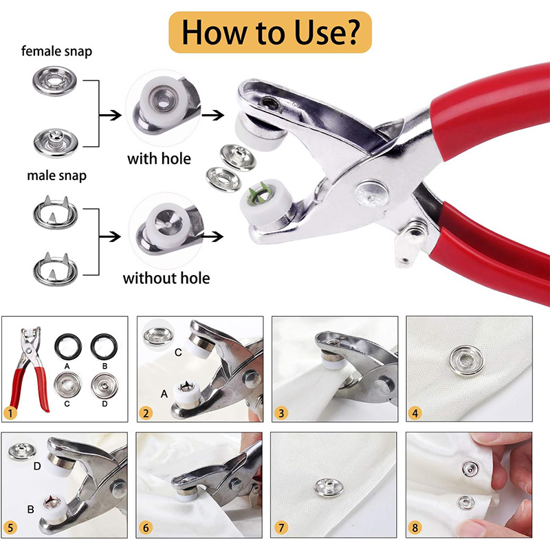 100-zestaw szczypiec zatrzasko – Snap Fastener Set recenzja i cena