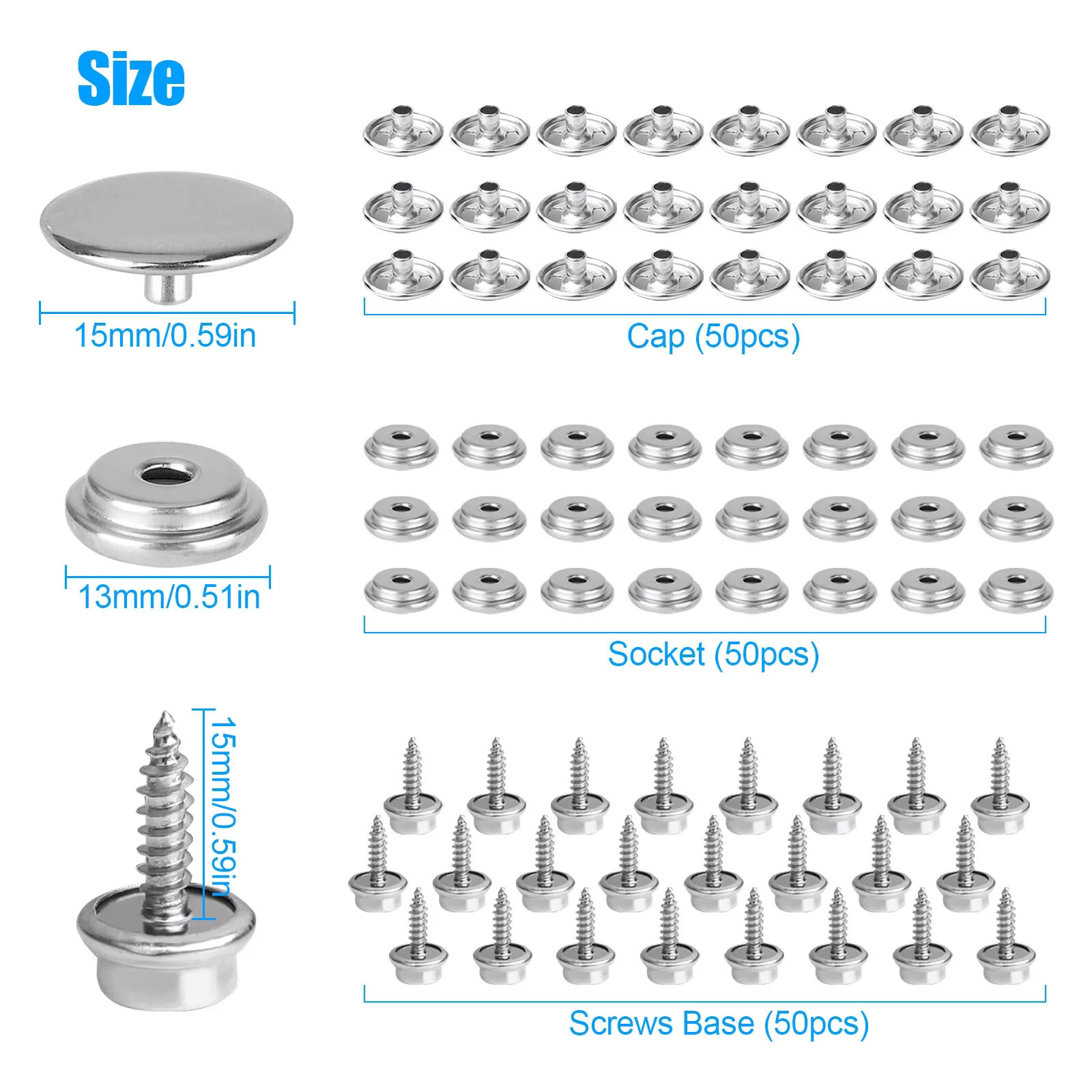 50 zestawów ze stali nierdzewn – Snap Fastener Set recenzja i cena