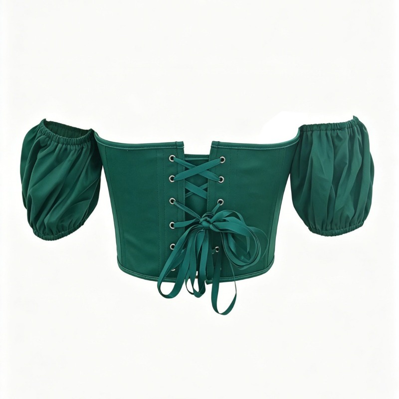 Seksowny zielony satynowy gors – Boning Corset Steel recenzja i cena